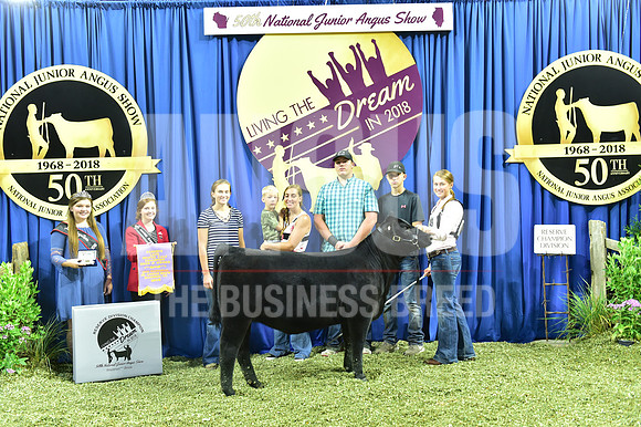 Bred Owned Res Champ Late Heifer Calf, Class 1, exhibited by Ellie Sennett APP_3195